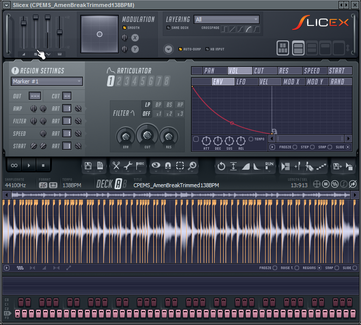 Slicing in Slicex
